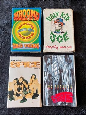 Vintage Cassette Single Lot - Colorful 90s Pop & Rock Designs